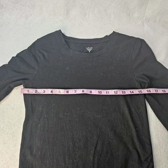 Love by Gap Maternity Black Long Sleeve Top Sz S Womens - Picture 4 of 5